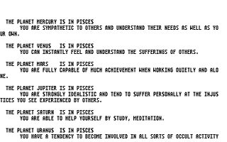 Horoscope-ST atari screenshot